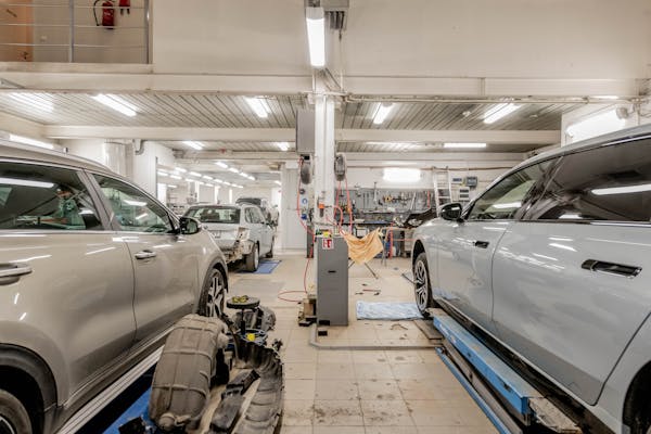 Auto repair shop interior